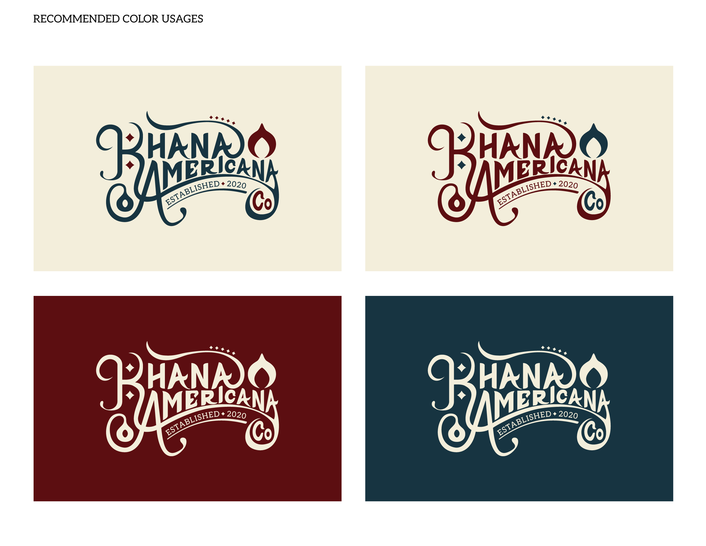 Khana Americana logo usage guidelines